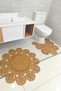 Gng Home Jute Rope Round Double Toilet Front Mat and Bathroom Mat Rug Carpet - 4