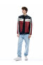 Mandarin Collar Long Sleeve Zippered Leather Jacket