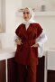 Natural Belted Vest Palazzo Pants Sets-Tile - 2
