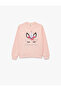 Glitter Unicorn Printed Embossed Long Sleeve Crew Neck Sweatshirt