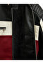 Mandarin Collar Long Sleeve Zippered Leather Jacket - 6