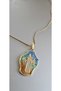 Stainless Steel Mineral Bohemian Cactus Necklace-Blue-Green-Brown-Gold-Guaranteed