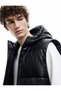 Hooded Puffer Vest with Pockets - 2
