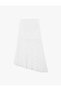Asymmetrical Midi Length High Waist Lace Skirt - 3