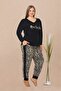 Plus Size Zebra Print Viscose Loungewear & Pajama Set – Comfortable and Stylish