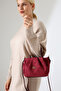 Burgundy Women's Nubuck Small Lined Bag – Stylish, Elegant Shoulder and Handbag for Evening and Invitations - 2
