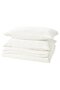 SCHERSMIN Duvet cover and 2 pillowcases, white, 240 x 220/50 x 80 cm