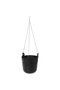 PÄRLRÖNN Hanging planter, in/outdoor/black, 15 cm
