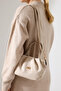 Beige Women's Nubuck Small Lined Bag – Elegant Shoulder and Hand Bag for Chic, Evening and Invitations - 6