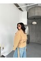 Women's Belted Pocketed Mock Neck Trench Coat - 6