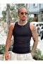 Basic Combed Cotton Undershirt Black