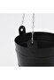PÄRLRÖNN Hanging planter, in/outdoor/black, 15 cm - 5