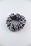 مشبك مطاطي من القطن بنمط خطوط - رمادي
