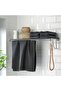 BROFJÄRDEN Wall shelf with towel rail, chrome effect, 75 x 29 cm - 3