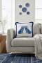 Tile Motif Fringed Pillowcase - Vintage British Classic Blue Bohemian Tassel Throw Pillow Cover - 5