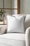 Elegant Luxury Fringed Pillowcase - Minimalist Modern Beige Edged Tufted Throw Pillow Cover - 3