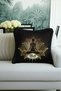 Meditative Lotus Figured Fringed Pillowcase - Spiritual Bohemian Black Cream Tassel Throw Pillow Cover - 4