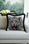 Wild Noble Leopard Fringed Pillowcase-Nobility Black Gray Modern Gold Color Tassels Throw Pillow Cover - 4