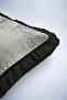 Modern Line Art Minimal Luxury Fringed Pillowcase-Black Gray Modern Tufted Throw Pillow Cover - 7