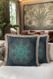 Luxury Mandala Fringed Pillowcase - Authentic Bohemian Green Gold Color Tassel Throw Pillow Cover - 6
