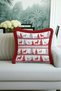 Nordic New Year Forest Fringed Pillowcase - Winter Fairy Tale Bohemian Red Gray Tassel Throw Pillow Cover - 2