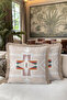 Ethnic Geometric Fringed Pillowcase - Bohemian Beige Brown Tassel Throw Pillow Cover - 6