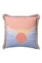 Pastel Sunset Fringed Pillowcase - Soft Bohemian Rainbow Yellow Blue Tassel Throw Pillow Cover