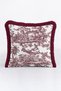 Royal Vintage Luxury Fringed Pillowcase-Classic Wine Burgundy Country Tufted Throw Pillow Cover - 5