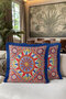 Palace Splendor Fringed Pillowcase - Mandala Ethnic Colorful Blue Tassel Throw Pillow Cover - 6