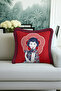 Retro Chic Fringed Pillowcase - Vintage Art Modern Red Tassel Throw Pillow Cover