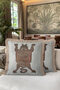 Ethnic Figured Fringed Pillowcase - Tribal Bohemian Gray Brown Tassel Throw Pillow Cover - 6