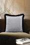 Avant-Garde Geometric Stylish Fringed Pillowcase - Modern Grey Black Luxury Tufted Throw Pillow Cover - 3