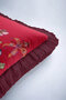 Exotic Tiger Pattern Fringed Pillowcase - Luxury Natural Bohemian Burgundy Tassel Throw Pillow Cover - 7