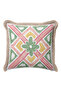 Ethnic Luxury Fringed Pillowcase - Geometric Spring Bohemian Beige Tassel Throw Pillow Cover - 4