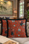 Vintage Floral Bird Motif Luxury Fringed Pillowcase-Red Black Nordic Tassel Throw Pillow Cover - 8