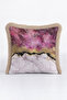 Luxury Marble Effect Fringed Pillowcase - Unusual Bohemian Purple Gold Color Tassel Throw Pillow Cover - 4