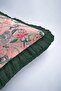 Luxury Flower Garden Fringed Pillowcase - Elegant Romantic Bohemian Pink Green Tassel Throw Pillow Cover - 7