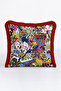 Pop Art Colorful Fringed Pillowcase - Comic Book Themed Retro Red Tassel Throw Pillow Cover - 5