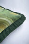 Jade Stone Effect Fringed Pillowcase - Luxury Bohemian Green Gold Color Tassel Throw Pillow Cover - 7