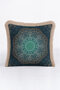 Luxury Mandala Fringed Pillowcase - Authentic Bohemian Green Gold Color Tassel Throw Pillow Cover - 5