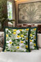 Lemon Garden Fringed Pillowcase - Tropical Nature Green Yellow Modern Tufted Throw Pillow Cover - 6