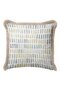 Water Green Gold Fringed Pillowcase - Modern Natural Tone Beige Edged Tufted Throw Pillow Cover - 5