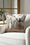 Fringed Pillowcase with Mythological Figure - Ancient Period Bohemian Light Brown Tassel Throw Pillow Cover - 2
