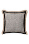 Luxury Vintage Mosaic Fringed Pillowcase - Elegant Modern Black Beige Tasseled Cushion Cover