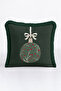Christmas Themed Fringed Pillowcase - Natural Pine Green Modern Red Tassel Throw Pillow Cover - 4