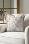 Pastel Floral Garden Fringed Pillowcase - Soft Romantic Vintage Powder Beige Tassel Throw Pillow Cover - 4