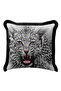 Wild Noble Leopard Fringed Pillowcase-Nobility Black Gray Modern Gold Color Tassels Throw Pillow Cover