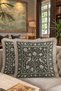 Baroque Floral Bird Motif Luxury Fringed Pillowcase-Black Cream Color Ethnic Tassels Throw Pillow Cover - 8