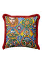 Luxury Mediterranean Mosaic Fringed Pillowcase – Artistic Retro Blue Yellow Red Tassel Throw Pillow Cover - 4
