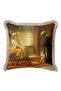 Ornamental Palace Textured Fringed Pillowcase - Oriental Nostalgic Beige Color Tassel Throw Pillow Cover